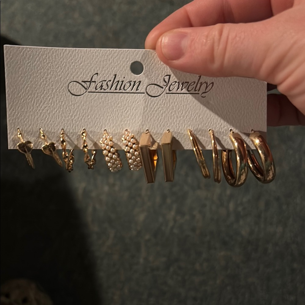 Fashion Jewelry Gold Earrings Set